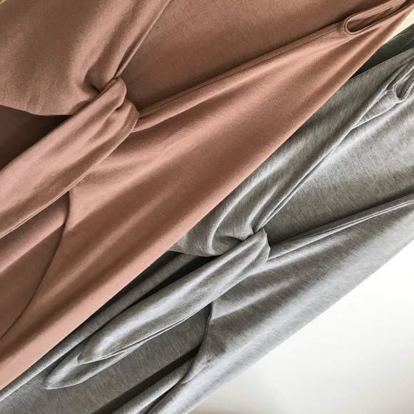 LAST • Dream Grey Tie Maxi Dress - Picture 6 of 6